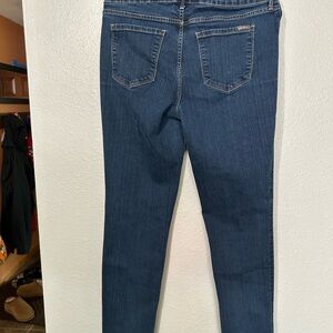 Eddie Bauer women’s size 14 jeans, “slightly curved straight”